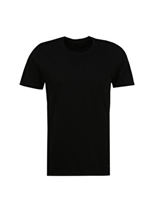 Blackspade Yuvarlak Yaka Düz Siyah Erkek T-Shirt 9638