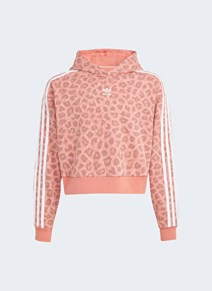 adidas Düz Kız Çocuk Pembe Sweatshırt IJ0746 CROP HOODIE