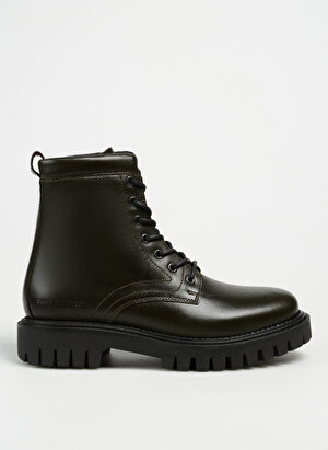 Tommy Hilfiger Haki Erkek Deri Bot PREMIUM CASUAL CHUNKY LTH BOOT