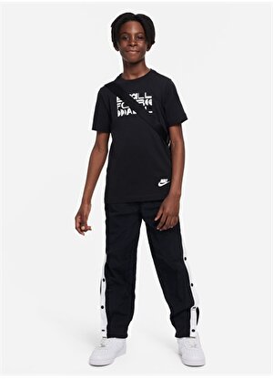 Nike Çocuk Siyah Bisiklet Yaka T-Shirt DX9500-010 B NSW TEE CULT OF BBALL  