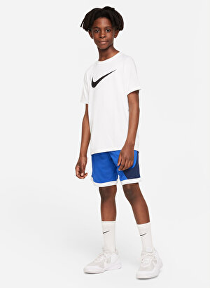 Nike Lastikli Bel Normal Mavi Erkek Çocuk Şort DM8186-480 B NK DF HBR BASKETBALL S
