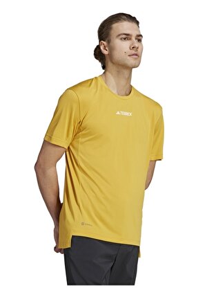 adidas Sarı Erkek Yuvarlak Yaka Terrex T-Shirt HZ6238-MT TEE              PRE