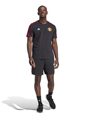 adidas Siyah Erkek Yuvarlak Yaka  T-Shirt IA8517-MUFC DNA TEE        BLA  