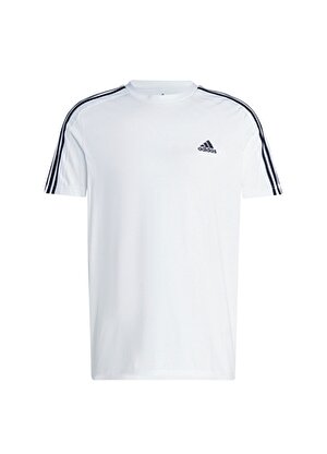 adidas Beyaz Erkek Yuvarlak Yaka Regular Fit T-Shirt IC9336-M 3S SJ T