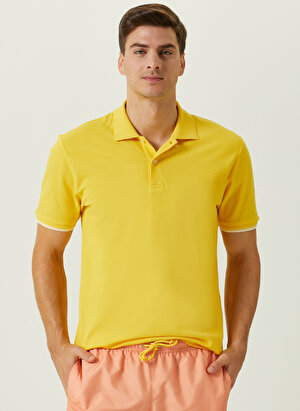 Network Polo Yaka Sarı Erkek T-Shirt 1086151
