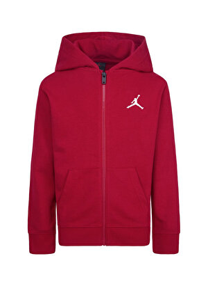 Nike Çocuk Kırmızı Kapüşonlu Sweatshirt 95C573-R78 JDB MJ ESSENTIALS FT FZ  