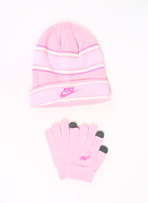 Nike Pembe Kız Çocuk Eldiven-Bere Tk 9A3047-A0W NAN MULTI STRIPE BEANIE 