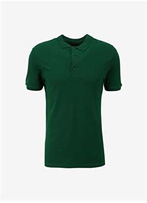Back and Bond Düz Koyu Yeşil Erkek Polo T-Shirt B32S10015
