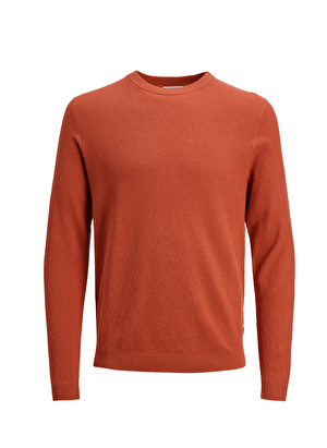 Jack & Jones Bisiklet Yaka Standart Kırmızı Erkek Kazak 12236766_JJEMARCUS KNIT CREW NECK