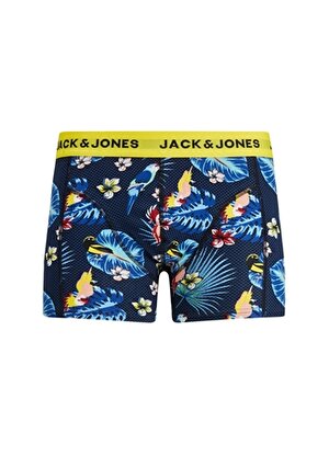 Jack & Jones Lacivert Erkek Boxer 12250977_JACFLOWER BIRD TRUNK