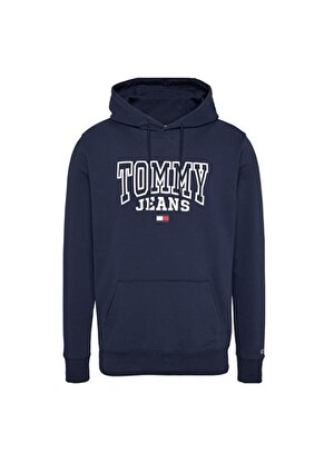 Tommy Jeans Kapüşon Yaka Mavi Erkek Sweatshırt DM0DM16792C87