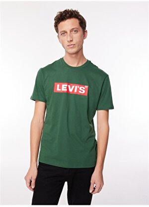 Levis Bisiklet Yaka Baskılı Yeşil Erkek T-Shirt 16960-1055_BLRMT GRAPHIC CRWNK T 1