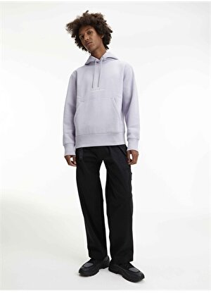 Calvin Klein Jeans Kapüşon Yaka Mor Erkek Sweatshırt J30J322894PC1