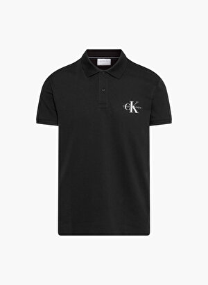 Calvin Klein Jeans Düz Siyah Erkek Polo T-Shirt J30J323395BEH