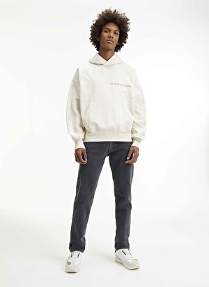 Calvin Klein Jeans Kapüşon Yaka Bej Erkek Sweatshırt J30J323431ACF