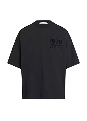 Calvin Klein Jeans Bisiklet Yaka Düz Siyah Erkek T-Shirt J30J324024BEH