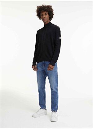 Calvin Klein Jeans Bisiklet Yaka Normal Düz Siyah Erkek Kazak J30J323814BEH