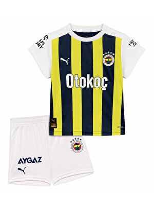 Puma Mavi Erkek Çocuk Bisiklet Yaka Kısa Kollu Düz Forma 77200401 FSK Home Babykit  