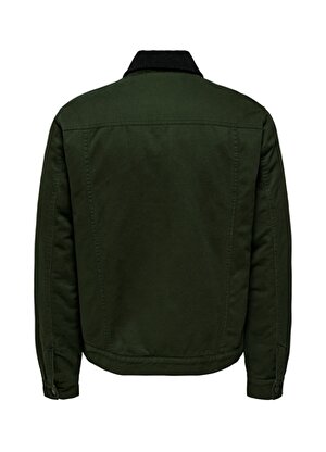 Only & Sons Normal Koyu Yeşil Erkek Ceket ONSLOUIS PLAIN 0068 JACKET