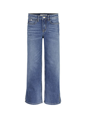 Calvin Klein Yüksek Bel Mavi Kız Çocuk Denim Pantolon IG0IG020711A4