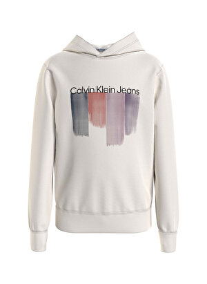 Calvin Klein Baskılı Erkek Çocuk Gri Sweatshırt IB0IB01696PGB