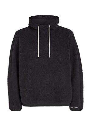 Calvin Klein Siyah Erkek Kapüşonlu Sweatshirt 00GMF3W315BAE WO/PW   - SHERPA HOOD 