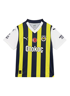 Puma Mavi Erkek Çocuk Bisiklet Yaka Kısa Kollu Düz Forma 77200101 FSK Home Jersey Replica Jr   