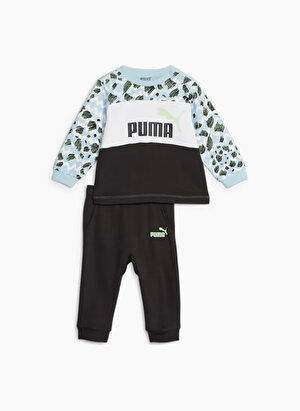 Puma Siyah Erkek Çocuk Fermuarlı Uzun Kollu Lastikli Düz Eşofman Takımı 67636801 ESS MIX MTCH Infants Jogge  