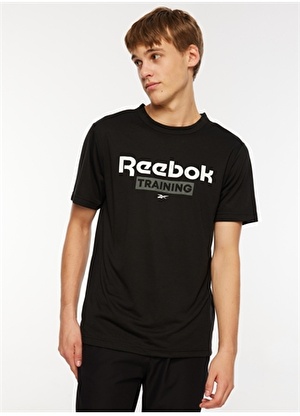 Reebok Siyah Erkek Yuvarlak Yaka T-Shirt II0791 RBK TRAINING GFX SS TEE 