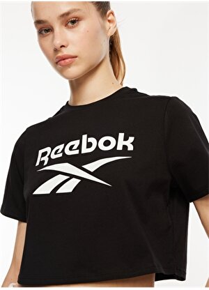 Reebok Siyah Kadın Yuvarlak Yaka T-Shirt II3221 