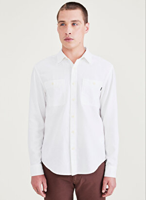 Dockers Regular Fit Gömlek Yaka Beyaz Erkek Gömlek A0877-0042
