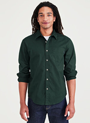 Dockers Regular Fit Gömlek Yaka Yeşil Erkek Gömlek A3139-0031