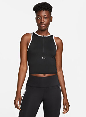 Nike Siyah - Gri - Gümüş Kadın Yuvarlak Yaka Regular Fit Atlet FB7624-010 W NK AIR DF TANK