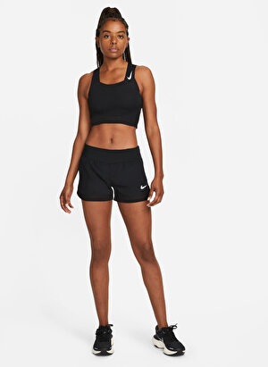 Nike Siyah - Gri - Gümüş Kadın Yuvarlak Yaka Regular Fit Atlet DM8728-010 W NK DFADV AROSWFT CROP