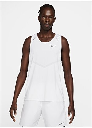 Nike Beyaz Erkek Yuvarlak Yaka Regular Fit Atlet CZ9179-100 M NK DF RISE 365 TANK