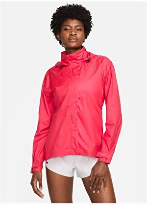 Nike Kırmızı - Pembe Kadın Dik Yaka Regular Fit Ceket FB7451-648 W NK FAST REPEL