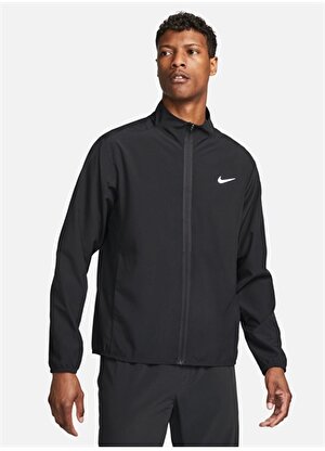 Nike Siyah - Gri - Gümüş Erkek Dik Yaka Regular Fit Ceket FB7499-010 M NK DF FORM JKT