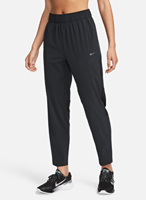 Nike Siyah - Gri - Gümüş Kadın Regular Fit Eşofman Altı FB7029-010 W NK FAST DF MR 7/8 PANT 