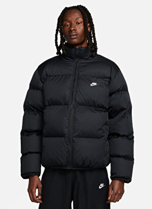 Nike Siyah - Gri - Gümüş Erkek Mont FB7368-010 M NK CLUB PUFFER JKT  