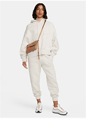 Nike Beyaz Kadın Yuvarlak Yaka Sweatshirt DQ5858-104 W NSW PHNX FLC OOS PO HO 