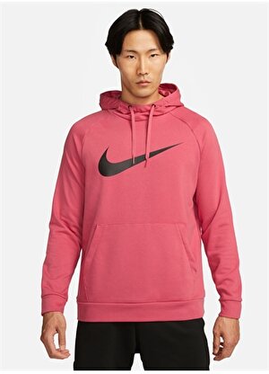 Nike Kırmızı - Pembe Erkek Yuvarlak Yaka Regular Fit Sweatshirt CZ2425-655 M NK DF HDIE PO SWSH