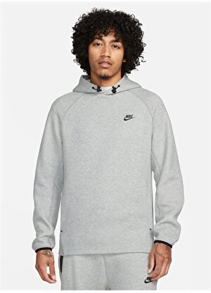 Nike Siyah - Gri - Gümüş Erkek Sweatshirt FB8016-063 M NK TCH FLC PO HOODIE  
