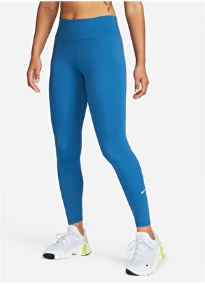 Nike Mavi Kadın Slim Fit Tayt DD0252-457 W NK ONE DF MR TGT 