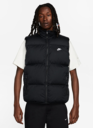 Nike Siyah - Gri - Gümüş Erkek Yelek FB7373-010 M NK CLUB PUFFER VEST  