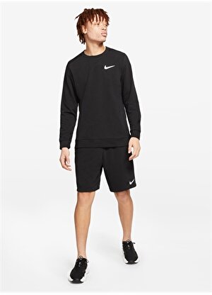 Nike Siyah - Gri - Gümüş Erkek Yuvarlak Yaka Uzun Kollu T-Shirt CZ7395-010 M NK DF LS CRW