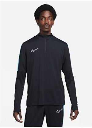 Nike Siyah - Gri - Gümüş Erkek Yuvarlak Yaka Regular Fit Uzun Kollu T-Shirt DX4294-015 M NK DF ACD23 DRIL TOP B