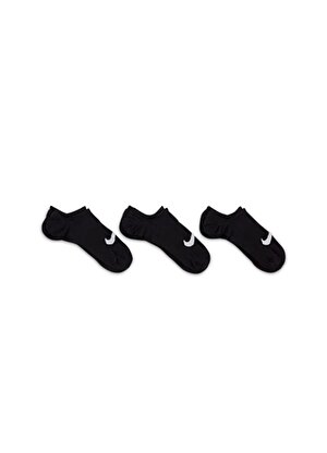 Nike Siyah - Gri - Gümüş Kadın 3lü Çorap SX5277-011 U NK EVERYDAY PLUS LTWT  