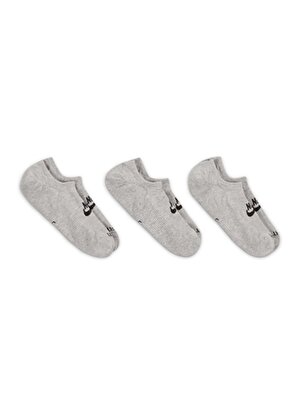 Nike Siyah - Gri - Gümüş Unisex 3lü Çorap DN3314-063 U NK EVRYDAY PLUS CUSH F  