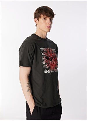 Mavi Koyu Gri Erkek T-Shirt M0611020-70090_STRANGER THINGS BASK
