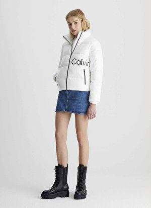 Calvin Klein Jeans Beyaz Kadın Mont J20J221885YBI